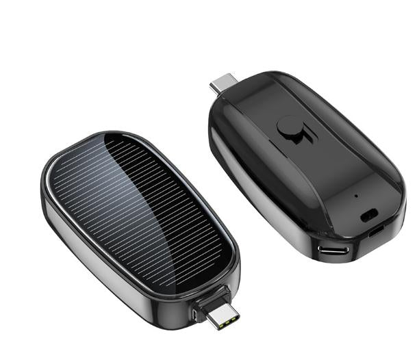 Carregador portátil de banco de energia solar, 1200mAh, mini bateria, carga rápida para dispositivo móvel