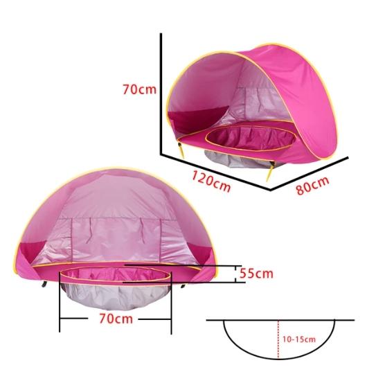 BARRACA DE PRAIA INFANTIL COM PISCINA E PROTEÇÃO UV