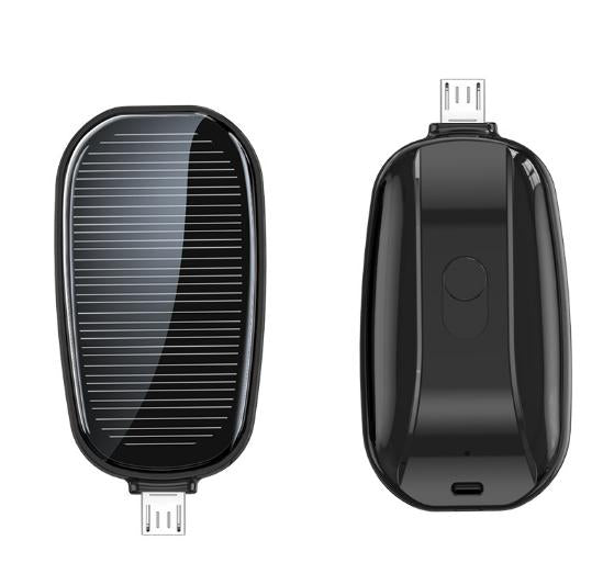 Carregador portátil de banco de energia solar, 1200mAh, mini bateria, carga rápida para dispositivo móvel