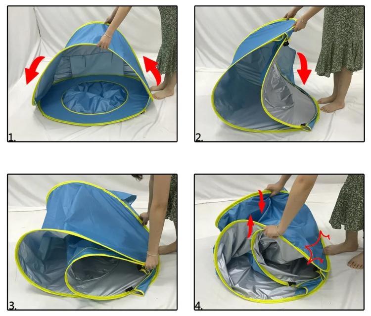 BARRACA DE PRAIA INFANTIL COM PISCINA E PROTEÇÃO UV
