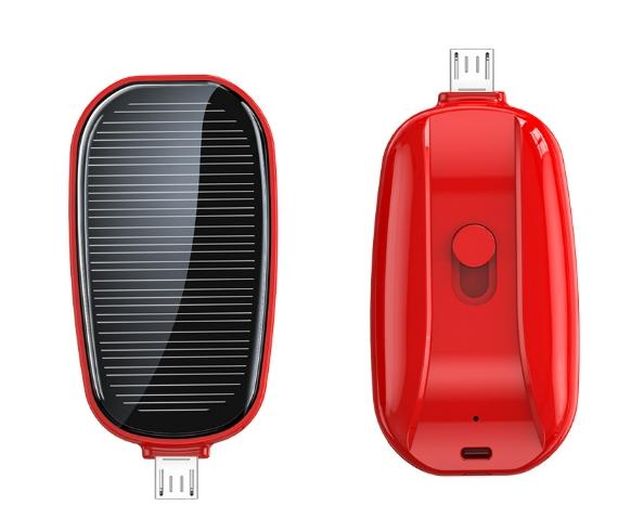 Carregador portátil de banco de energia solar, 1200mAh, mini bateria, carga rápida para dispositivo móvel