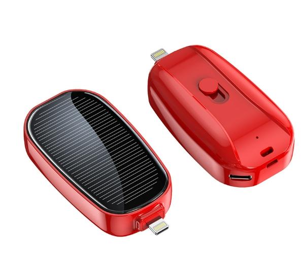 Carregador portátil de banco de energia solar, 1200mAh, mini bateria, carga rápida para dispositivo móvel