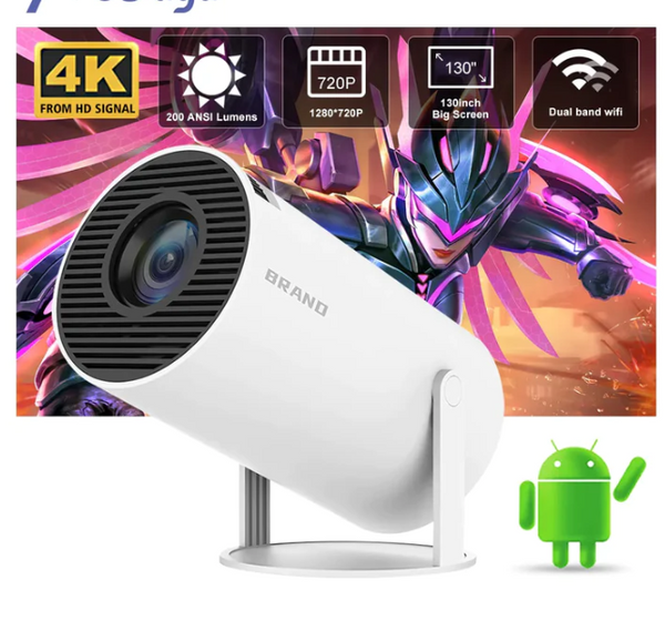 Projetor de Cinema LED 4k - Wi-Fi - Android