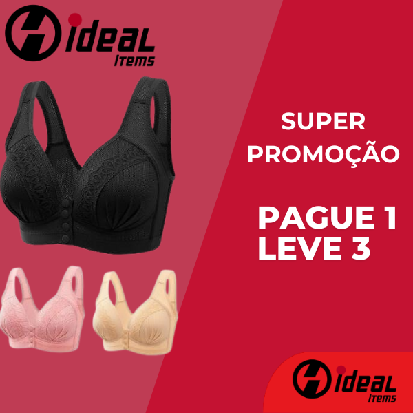 Sutiã de Botão - Pague 1 Leve 3 Ideal Items