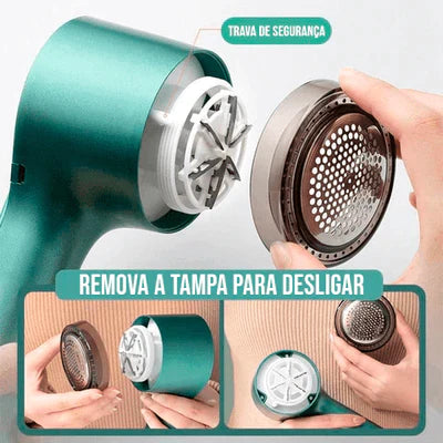 Removedor de Pelos e Fiapos Elétrico Portátil - HairPulle