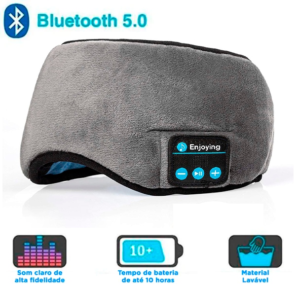 Durma Bem - Fone de ouvido Bluetooth Com Bloqueio de Luz e Ruídos